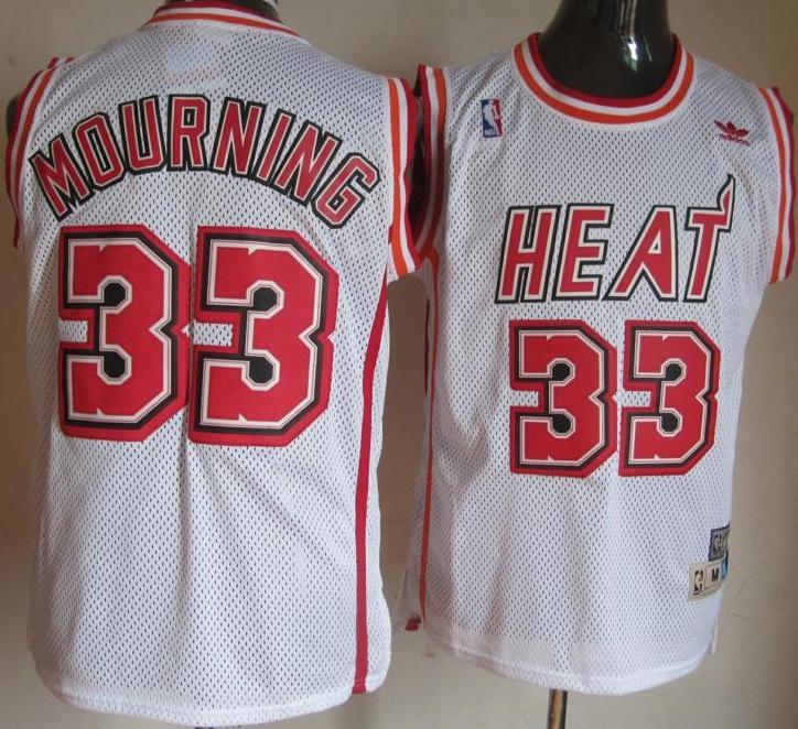 Miami Heat 33 Alonzo Mourning White Soul Swingman Throwback NBA Jerseys Cheap