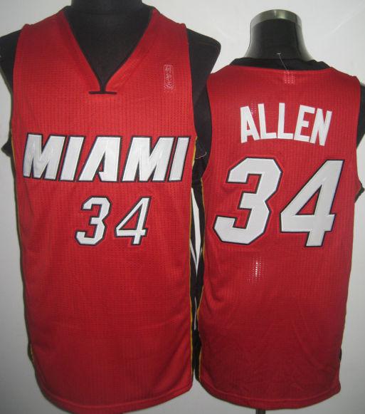 Miami Heat #34 Ray Allen Red Revolution 30 NBA Jerseys Cheap