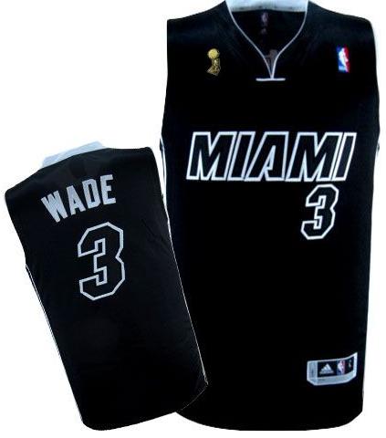 Miami Heat 3 Dwyane Wade Black With White ShadowRevolution 30 Swingman 2012 Fianls Champions NBA Jerseys Cheap