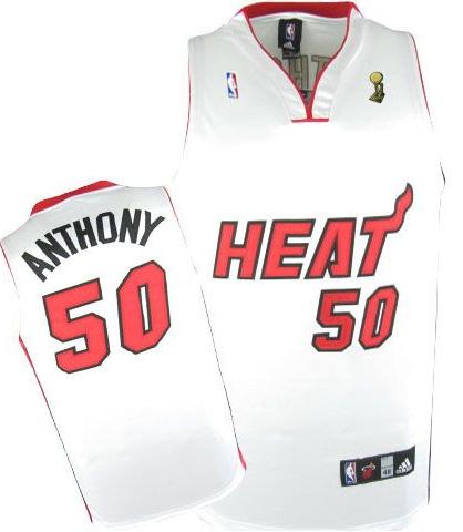 Miami Heat 50 Joel Anthony White 2012 Fianls Champions NBA Jerseys Cheap