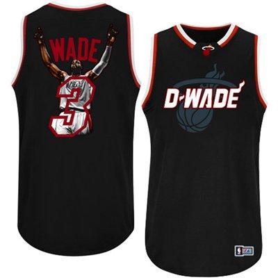 Majestic Athletic Miami Heat 3 Dwyane Wade Notorious Fashion NBA Jersey Cheap