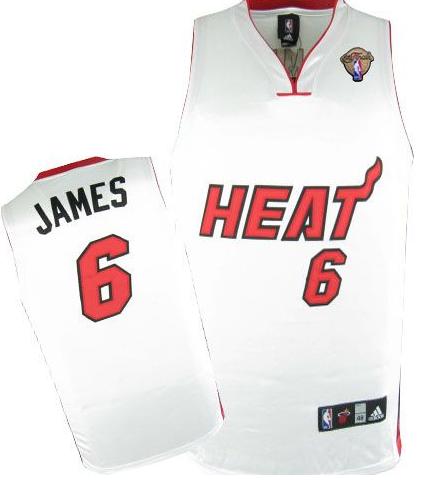 Miami Heat 6 LeBron James White 2012 Fianls NBA Jerseys Cheap