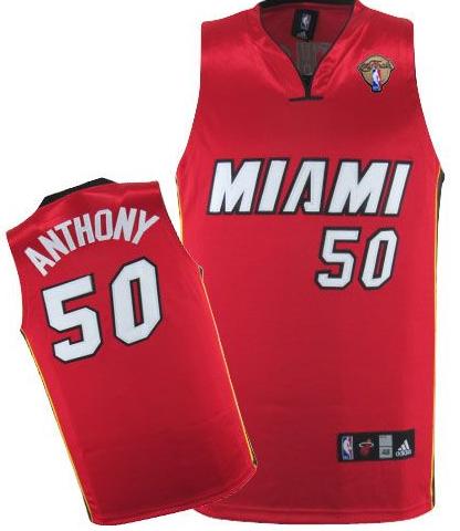 Miami Heat 50 Joel Anthony Red 2012 Fianls NBA Jerseys Cheap