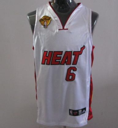 Miami Heat 6 LeBron James White 2011 NBA Finals Jersey Cheap