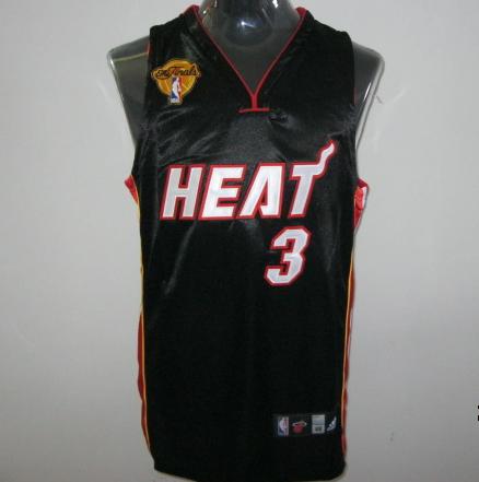 Miami Heat 3 Dwyane Wade Black 2011 NBA Finals Jersey Cheap