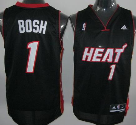 Revolution 30 Miami Heat 1 Chris Bosh Black Swingman Jersey Cheap