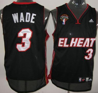 Leb Miami Heat 3 Dwyane Wade Latin Nights Swingman Jersey Cheap