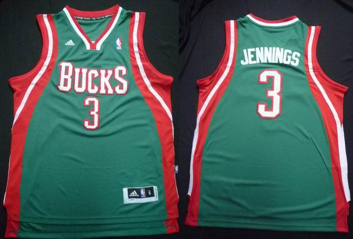 Milwaukee Bucks 3 Brandon Jennings Green Revolution 30 Swingman NBA Jersey Cheap