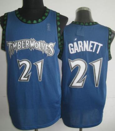 Minnesota Timberwolves 21 Kevin Garnett Blue Hardwood Classics Revolution 30 NBA Jerseys Cheap
