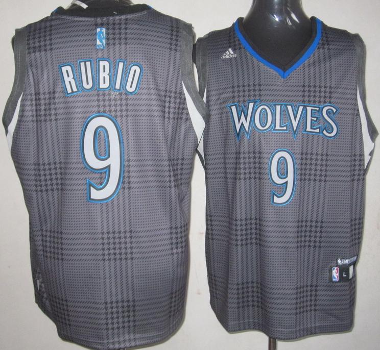 Minnesota Timberwolves 9 Ricky Rubio Black Rhythm Fashion Swingman NBA Jersey Cheap