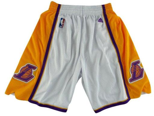 Los Angeles Lakers White Mesh Swingman NBA Shorts