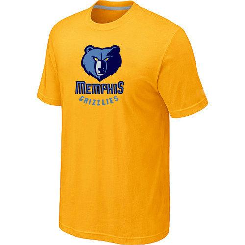 NBA Memphis Grizzlies Big & Tall Primary Logo Yellow T-Shirt Cheap