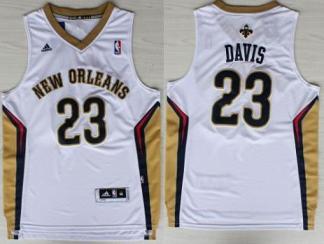 New Orleans Pelicans 23 Anthony Davis White Revolution 30 Swingman NBA Jerseys Cheap