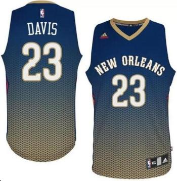 New Orleans Pelicans 23 Anthony Davis Blue Drift Fashion NBA Jersey Cheap