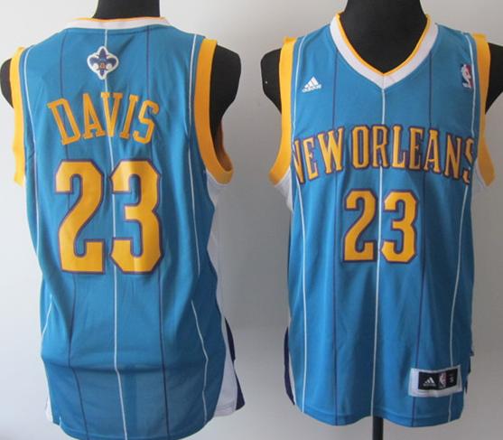 New Orleans Hornets 23# Anthony Davis Blue Revolution 30 Swingman NBA Jerseys Cheap