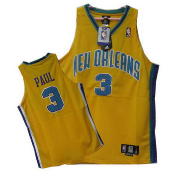 New Orleans Hornets 3 Chris Paul yellow jerseys Cheap