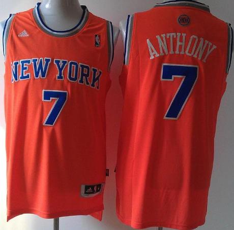 New York Knicks 7 Carmelo Anthony Orange Revolution 30 Swingman NBA Jerseys Cheap