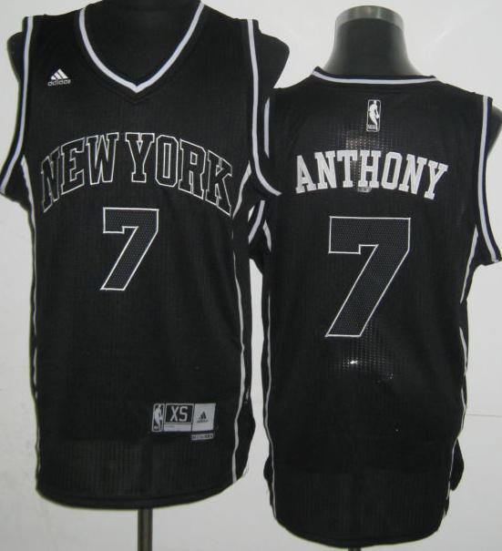 New York Knicks 7 Carmelo Anthony Black Revolution 30 NBA Jerseys Cheap