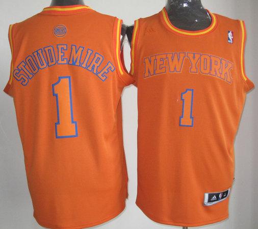 New York Knicks 1 Amar'e Stoudemire Orange Revolution 30 Swingman NBA Jerseys Christmas Style Cheap