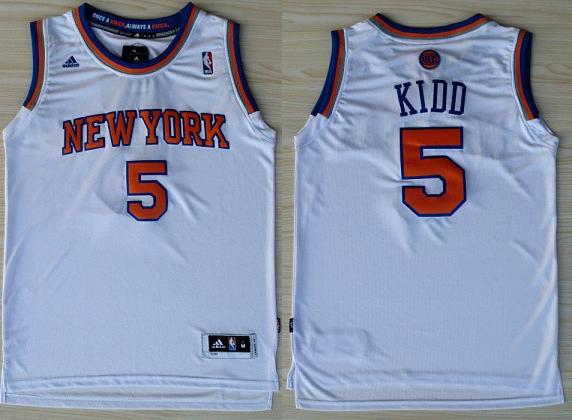 New York Knicks 5 Jason Kidd White Revolution 30 Swingman NBA Jersey New Style Cheap