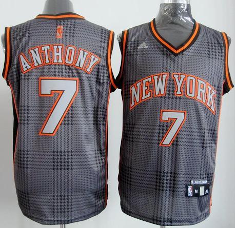 New York Knicks 7 Carmelo Anthony Black Rhythm Fashion Jersey Cheap