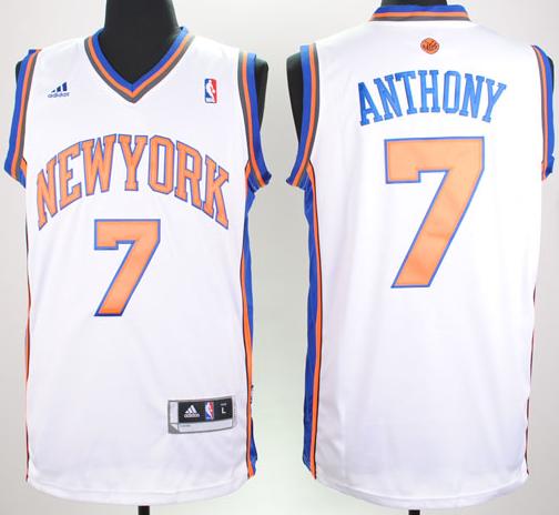 Revolution 30 New York Knicks 7 Anthony White Swingman Jersey Cheap