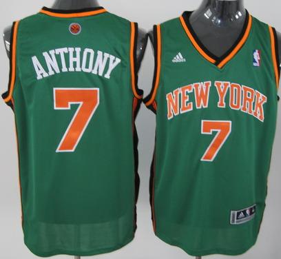 New York Knicks 7 Carmelo Anthony Green Jersey Cheap