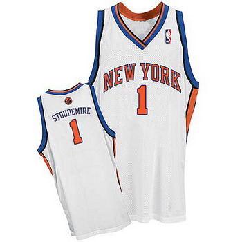New York Knicks 1 Amare Stoudemire White Jerseys Cheap