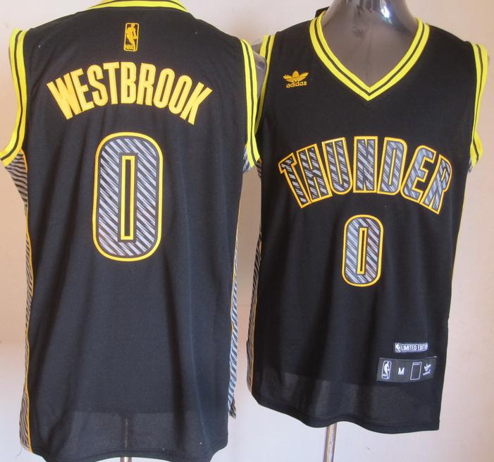 Oklahoma City Thunder #0 Russell Westbrook Electricity Fashion Revolution 30 Swingman NBA Jerseys Cheap