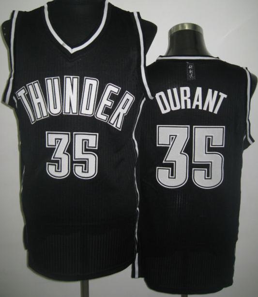 Oklahoma City Thunder #35 Kevin Durant Black Revolution 30 NBA Jerseys Cheap