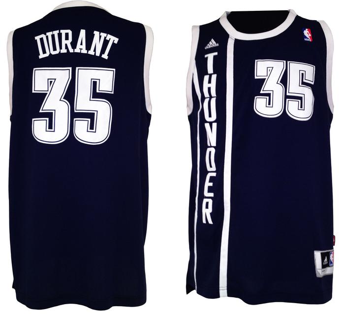 Oklahoma City Thunder 35 Kevin Durant Blue Revolution 30 Swingman NBA Jersey Cheap