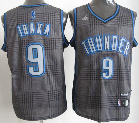 Oklahoma City Thunder #9 Serge Ibaka Black Rhythm Fashion Jersey Cheap