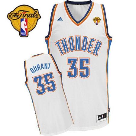 Oklahoma City Thunder #35 Kevin Durant White 2012 Fianls Revolution 30 Swingman NBA Jerseys Cheap