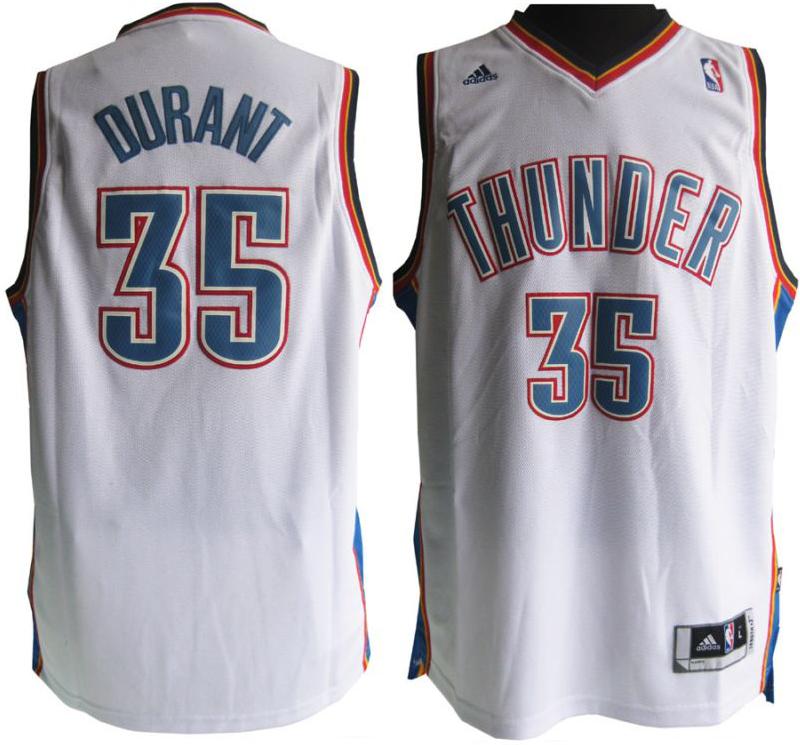 Revolution 30 Oklahoma City Thunder 35 Durant White Swingman Jersey Cheap