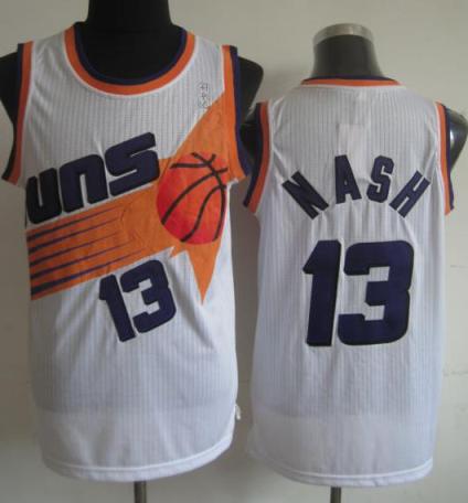 Phoenix Suns 13 Steve Nash White Hardwood Classics Revolution 30 NBA Jerseys Cheap