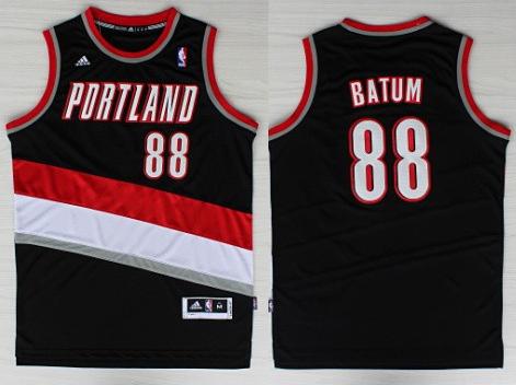 Portland Trail Blazers 88 Nicolas Batum Black Revolution 30 Swingman NBA Jersey Cheap