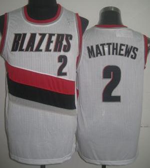 Portland Trail Blazers 2 Wesley Matthews White Revolution 30 NBA Jersey Cheap