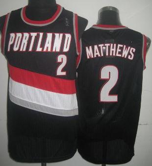 Portland Trail Blazers 2 Wesley Matthews Black Revolution 30 NBA Jersey Cheap