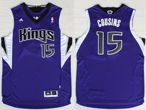 Sacramento Kings 15 DeMarcus Cousins Purple Revolution 30 Swingman NBA Jerseys Cheap