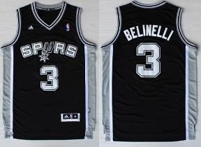 San Antonio Spurs 3 Marco Belinelli Black Revolution 30 Swingman NBA Jerseys Cheap