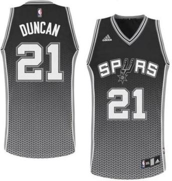 San Antonio Spurs 21 Tim Duncan Black Drift Fashion NBA Jersey Cheap