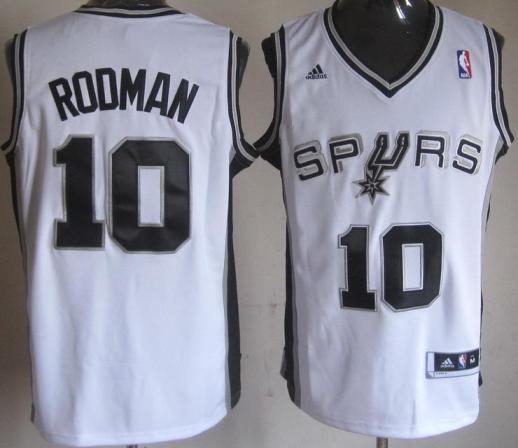 San Antonio Spurs 10 Dennis Rodman White Throwback NBA Jerseys Cheap