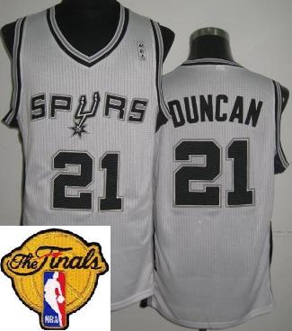 San Antonio Spurs 21 Tim Duncan White Revolution 30 2013 Finals Patch NBA Jerseys Cheap