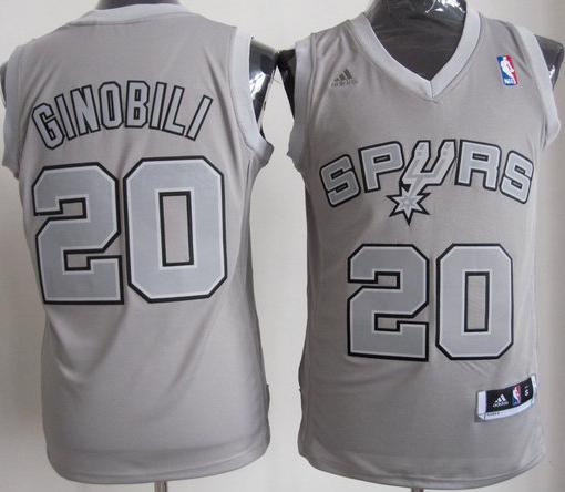 San Antonio Spurs 20 Manu Ginobili Grey Revolution 30 Swingman NBA Jerseys Christmas Style Cheap