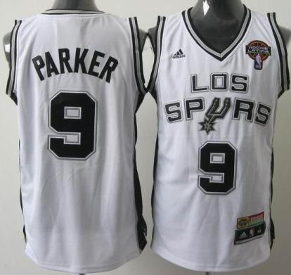 San Antonio Spurs 9 Parker White Latin Nights Swingman Jersey Cheap