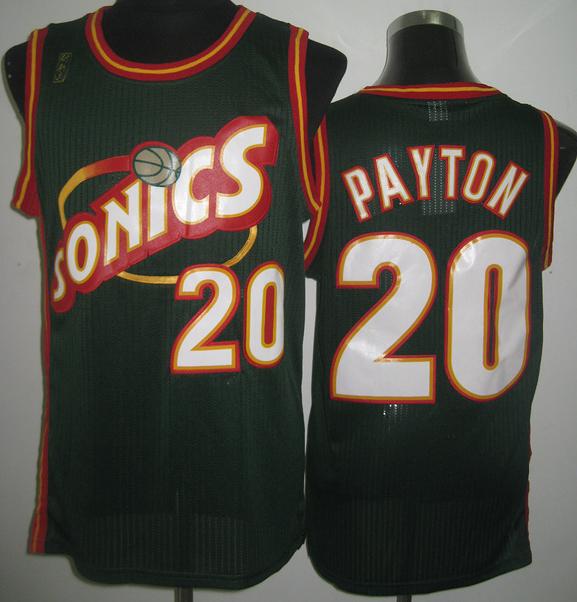 Seattle SuperSonics 20 Gary Payton Green Throwback Revolution 30 NBA Basketball Jerseys Cheap