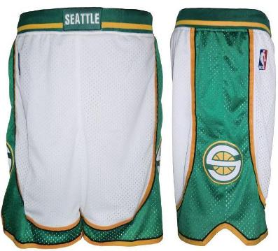 Seattle Supersonics White Shorts Cheap