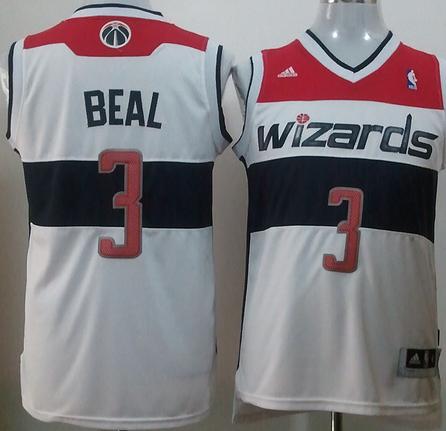 Washington Wizards 3 Bradley Beal White Revolution 30 Swingman NBA Jerseys Cheap