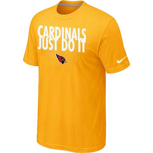 Nike Arizona Cardinals Just Do It Yellow NFL T-Shirt Cheap