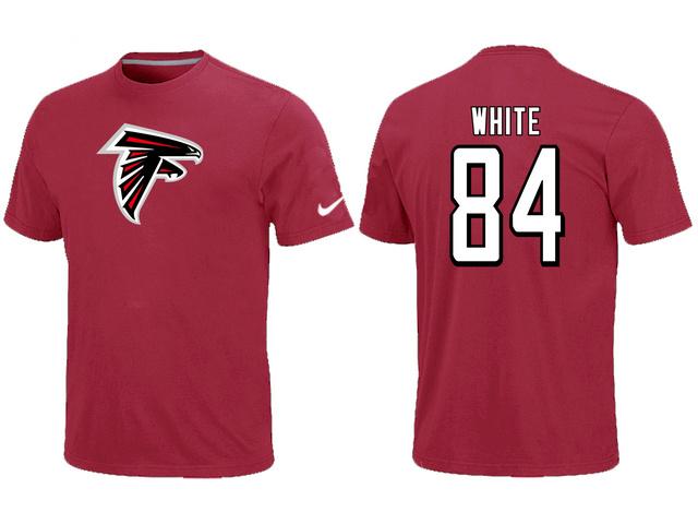 Nike Atlanta Falcons 84 white Name & Number Red NFL T-Shirt Cheap